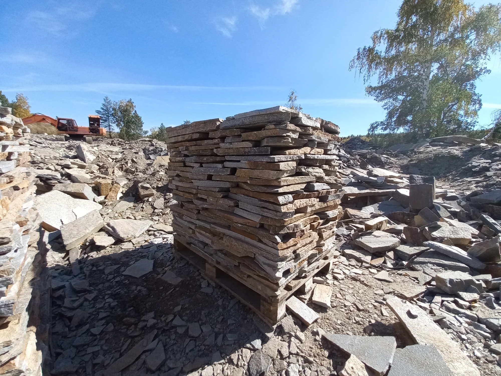 Плитняк златолит серебристый для мощения на бетон купить в Кирове