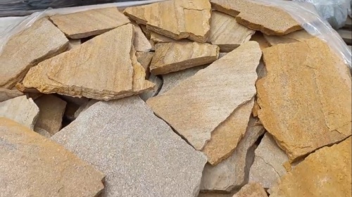 Плитняк златолит жёлтый для цоколя купить в Кирове