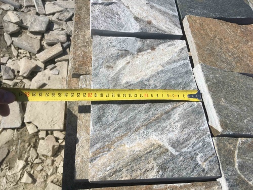 Плитка пилёная златолит Уральский для цоколя, отмостки купить в Кирове